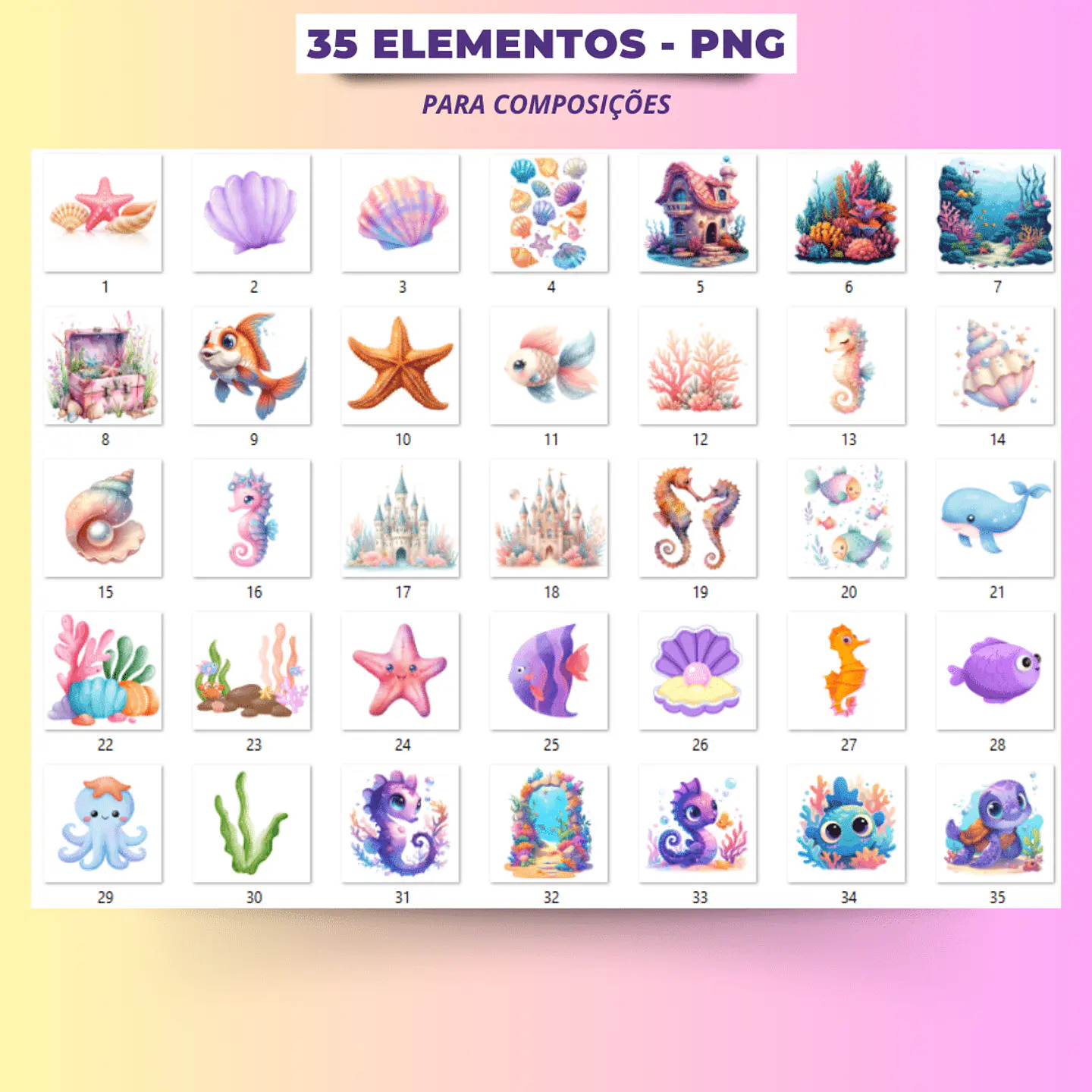 Kit Digital Sereias 4