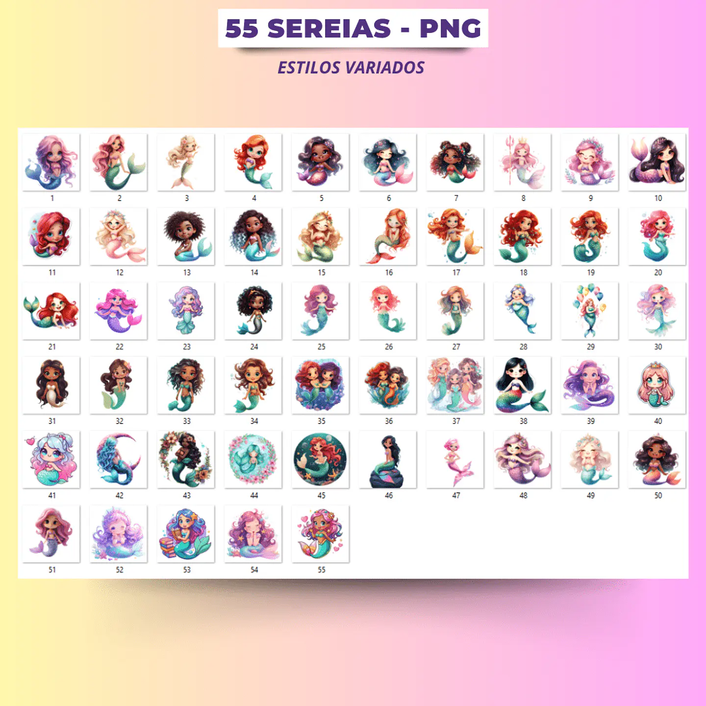 Kit Digital Sereias 5