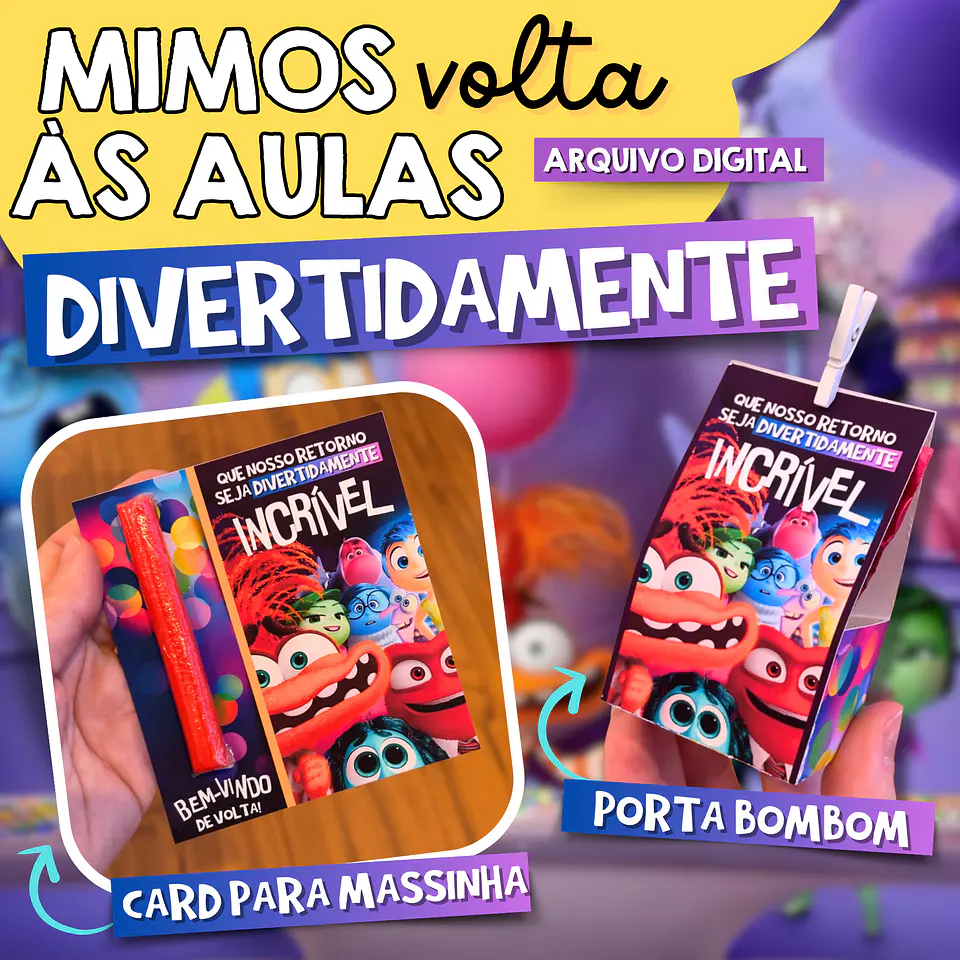 Arquivo Mimos Volta às Aula Divertidamente -  Card Masssinha e Porta Bombom 1