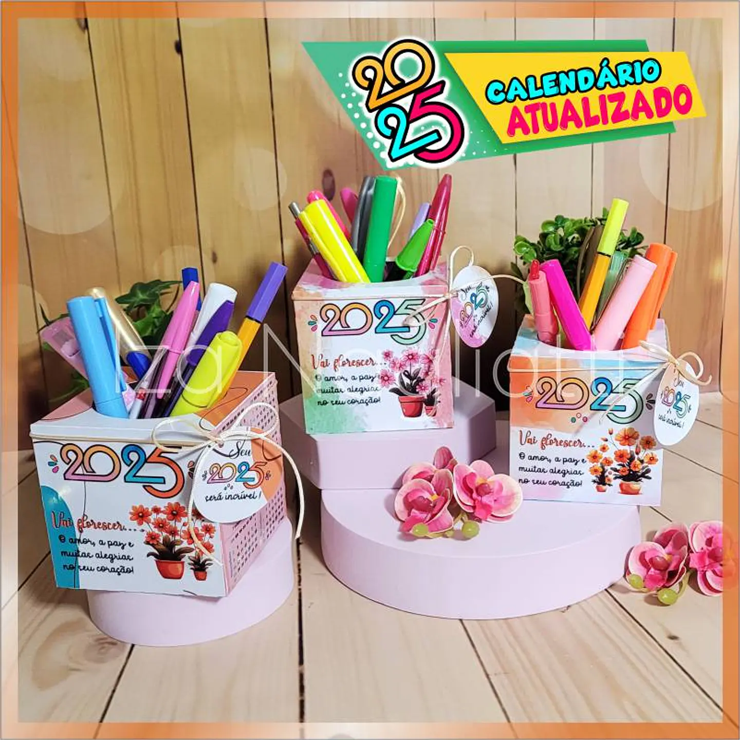 Arquivo Porta Caneca com Calendário 2025 1