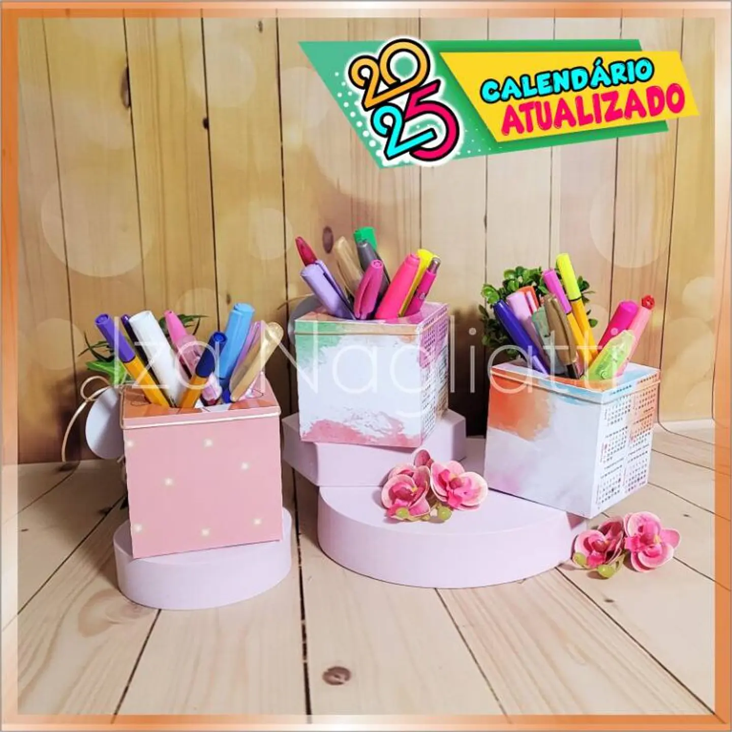 Arquivo Porta Caneca com Calendário 2025 4