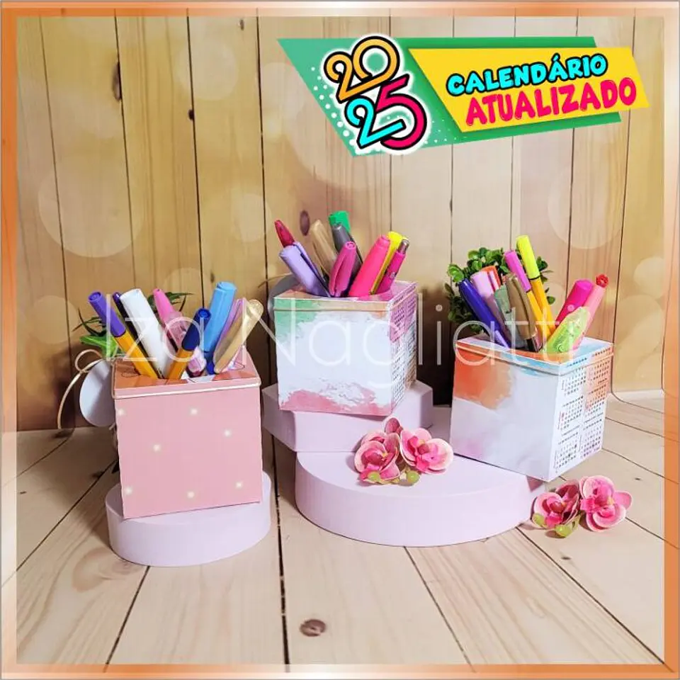 Arquivo Porta Caneca com Calendário 2025 4