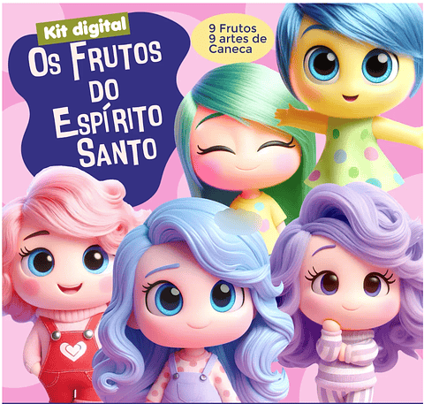 Kit Digital Frutos do Espírito Menina - Divertidamente