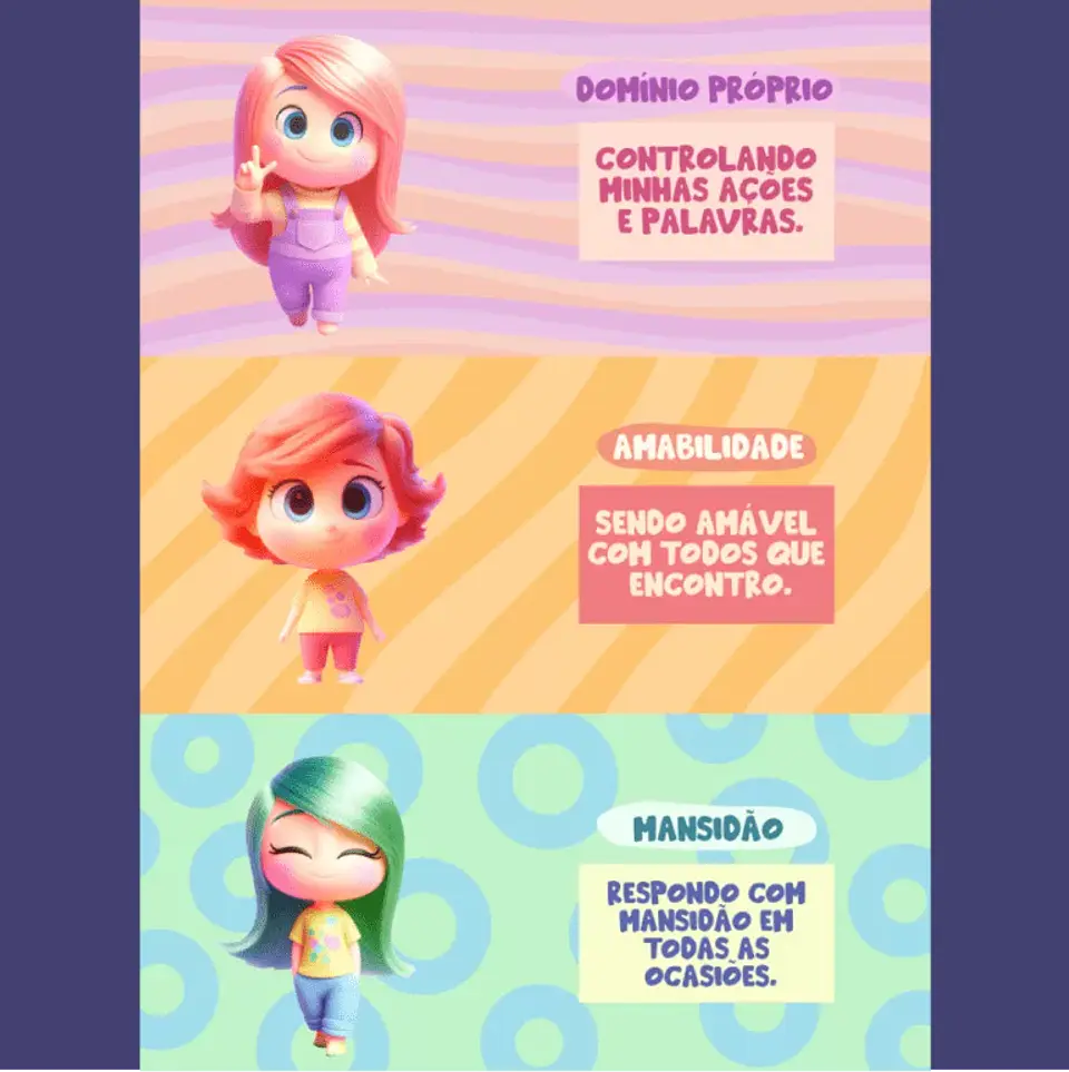 Kit Digital Frutos do Espírito Menina - Divertidamente 4