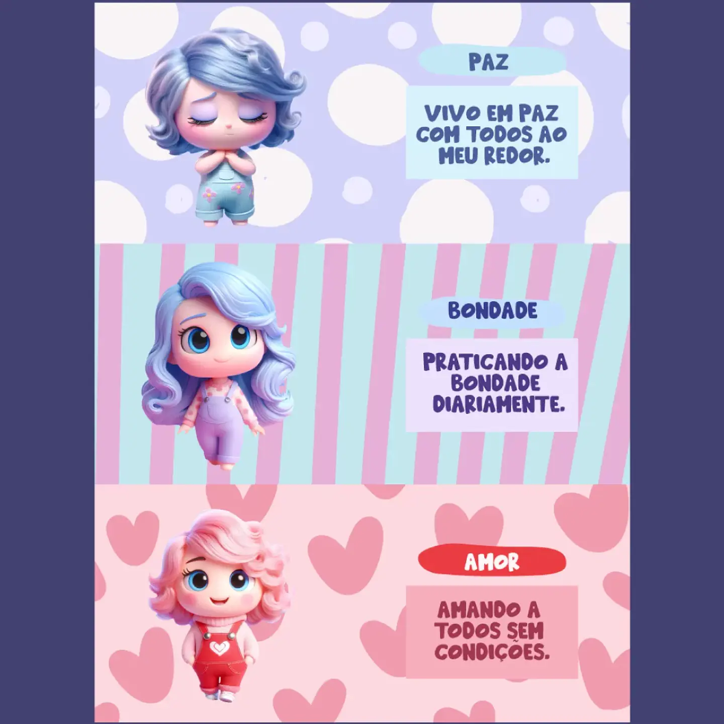 Kit Digital Frutos do Espírito Menina - Divertidamente 5