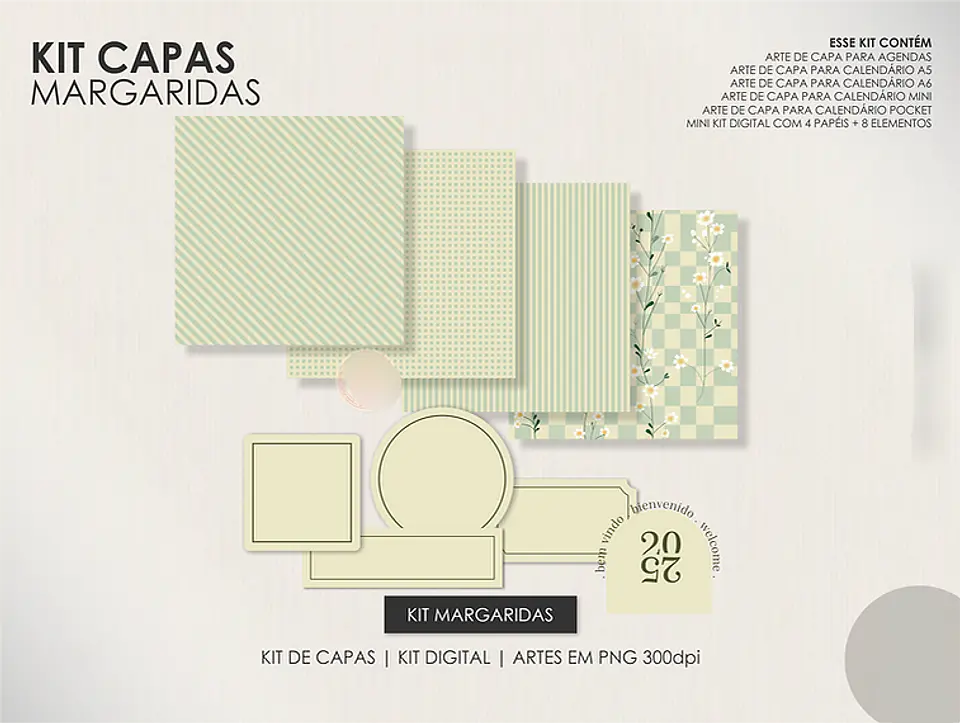 Arquivo Encadernação Super Combo Agendas Permanentes + Calendários + Kit Capas - LÊ 6