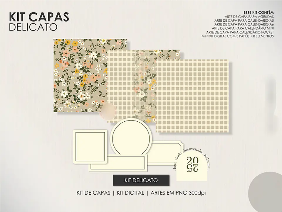 Arquivo Encadernação Super Combo Agendas Permanentes + Calendários + Kit Capas - LÊ 10