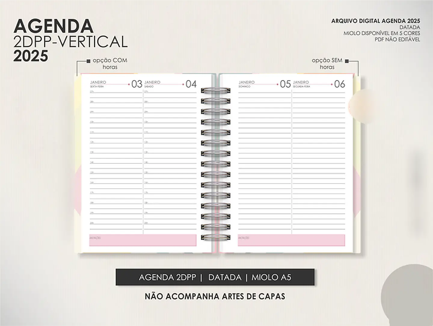 Arquivo Encadernação Super Combo Agendas 2025 + Calendários + Kit Capas 2025 - LÊ 3