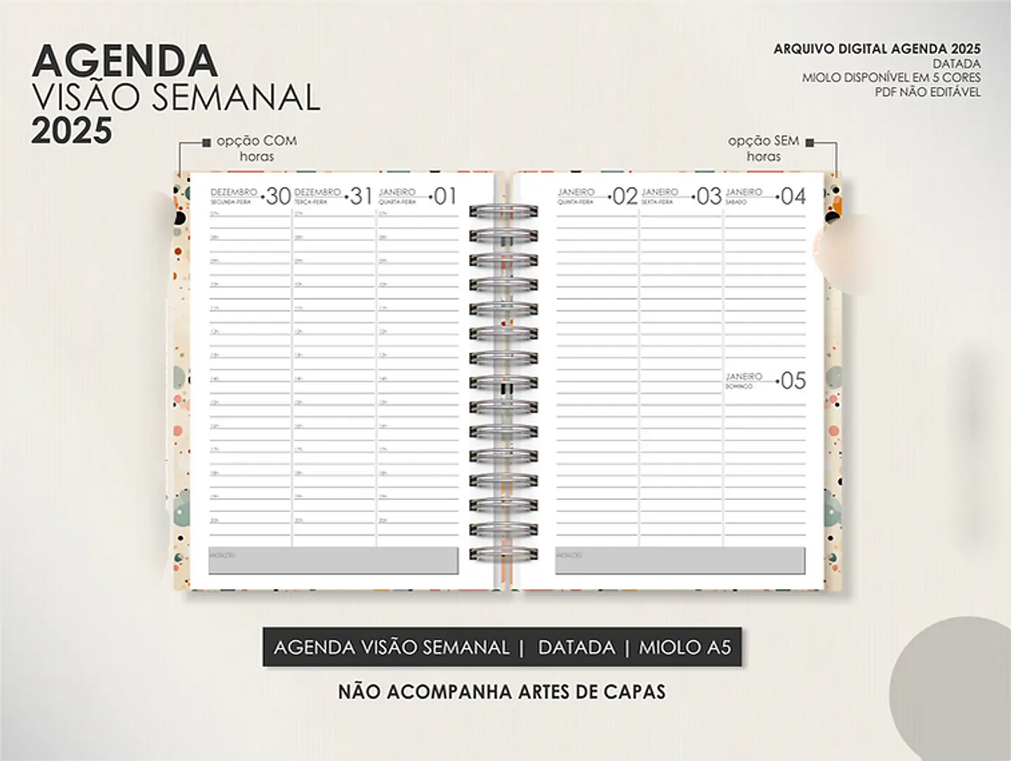 Arquivo Encadernação Super Combo Agendas 2025 + Calendários + Kit Capas 2025 - LÊ 4
