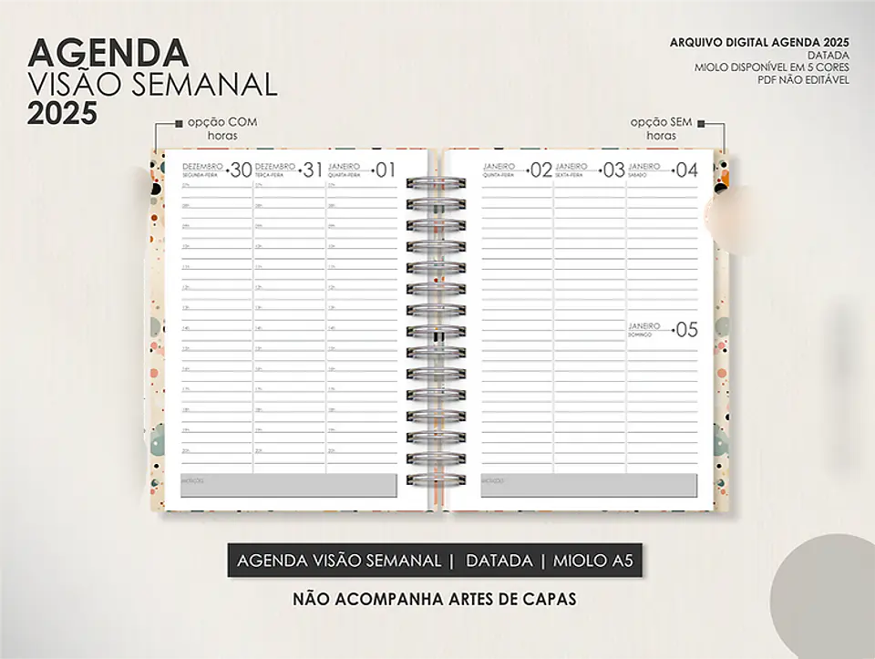 Arquivo Encadernação Super Combo Agendas 2025 + Calendários + Kit Capas 2025 - LÊ 4
