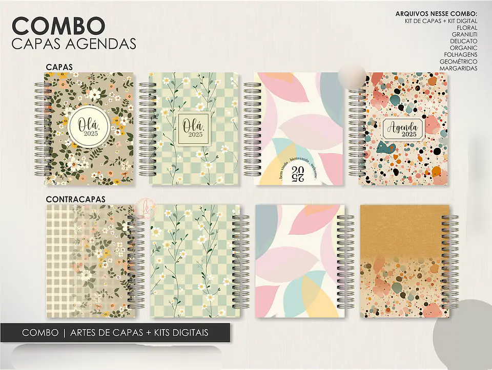 Arquivo Encadernação Super Combo Agendas 2025 + Calendários + Kit Capas 2025 - LÊ 6