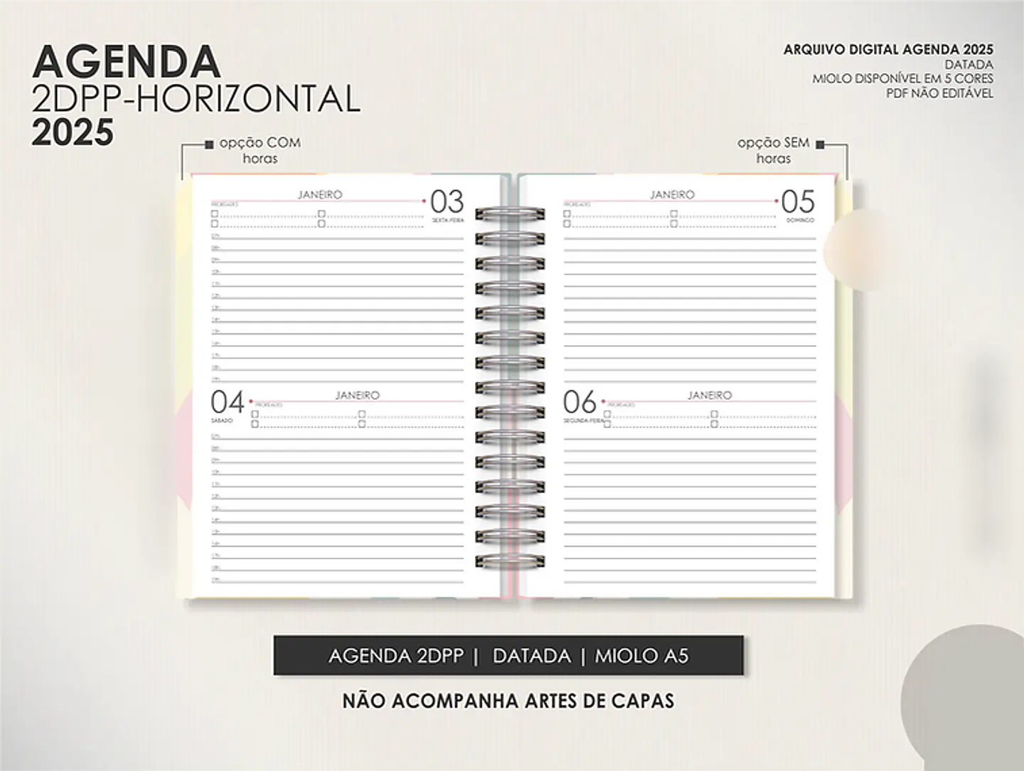 Arquivo Encadernação Super Combo Agendas 2025 + Calendários + Kit Capas 2025 - LÊ 8