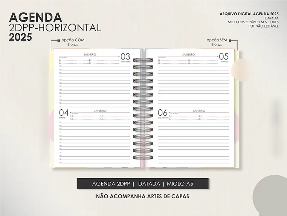 Arquivo Encadernação Super Combo Agendas 2025 + Calendários + Kit Capas 2025 - LÊ 8