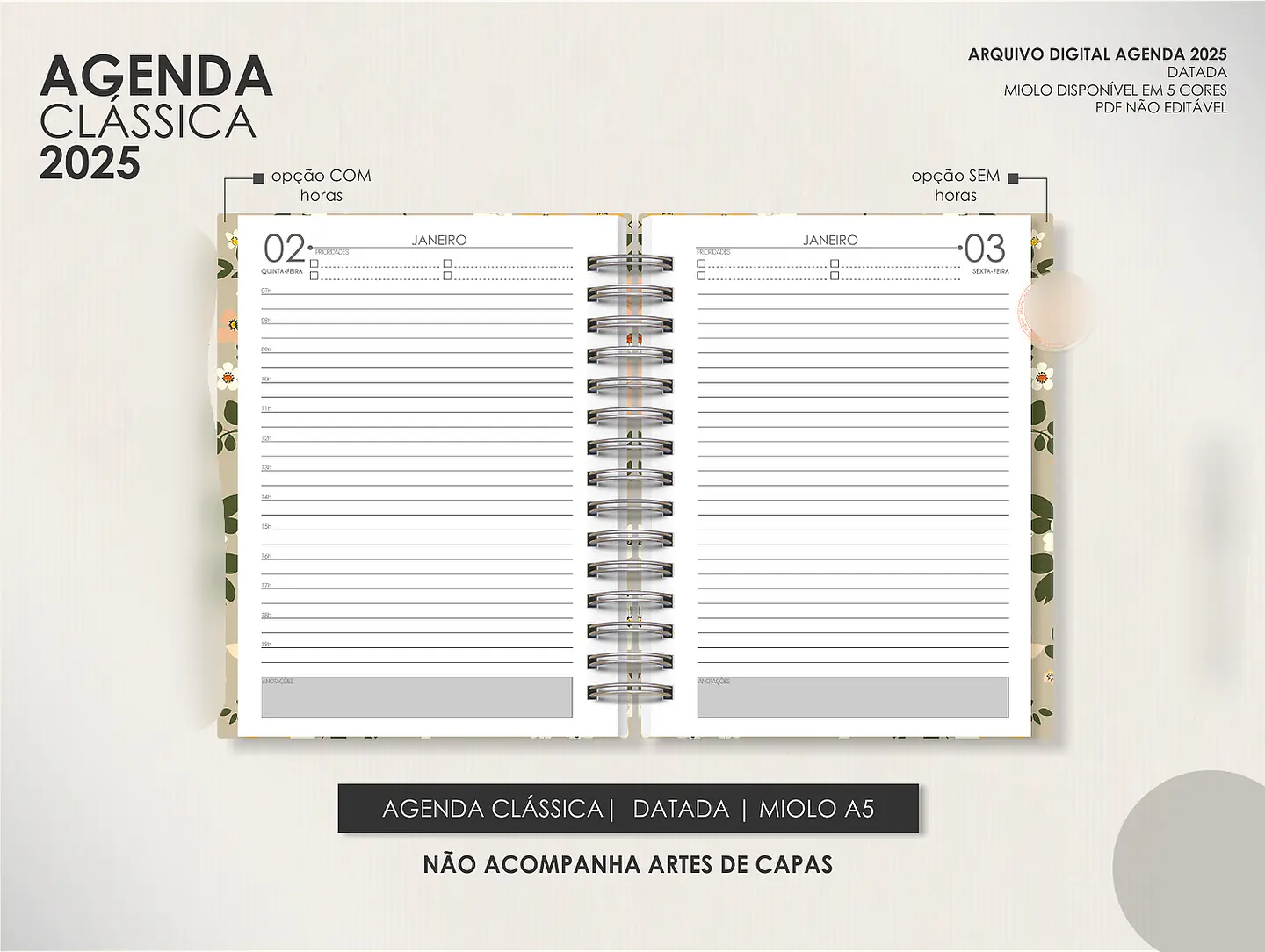 Arquivo Encadernação Super Combo Agendas 2025 + Calendários + Kit Capas 2025 - LÊ 13