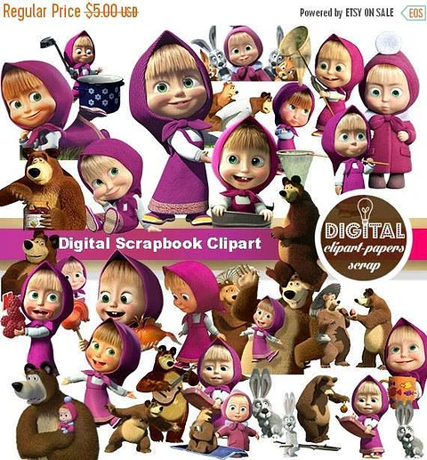 Kit Digital Masha e o Urso