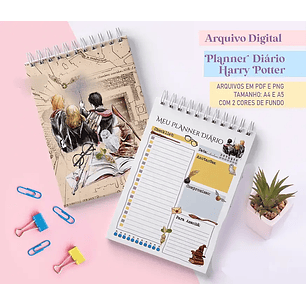 Arquivo Encadernação Planner Diário Happy Potter