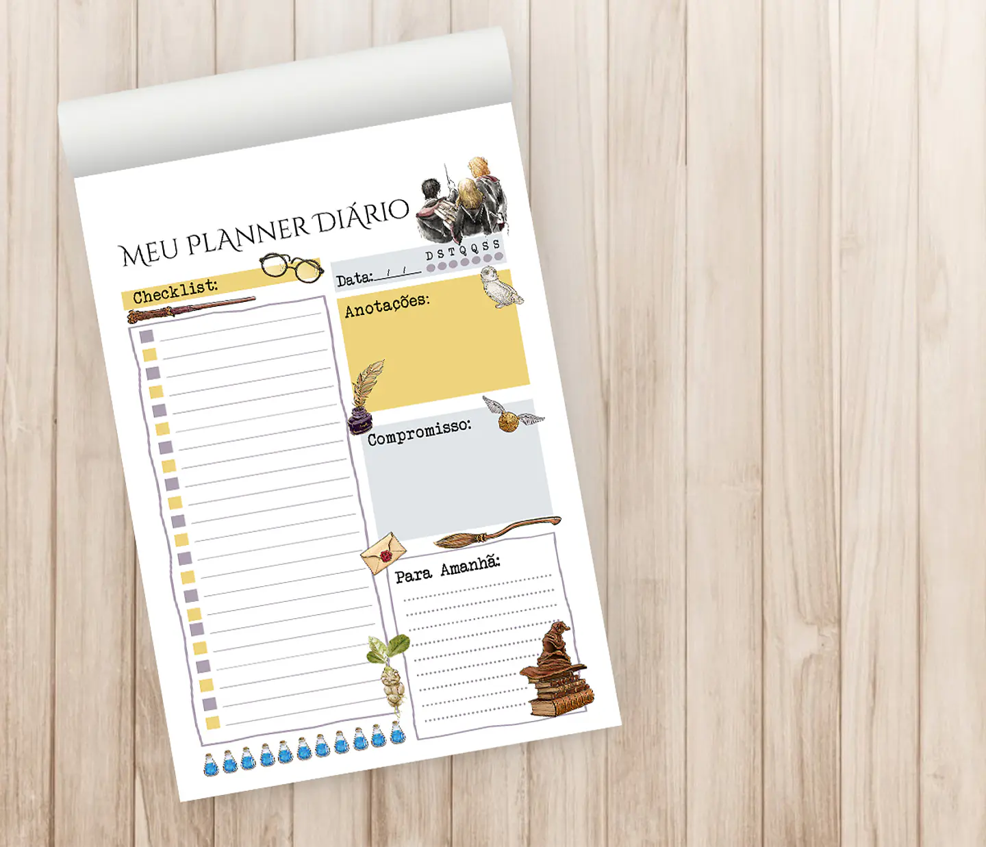Arquivo Encadernação Planner Diário Happy Potter 2