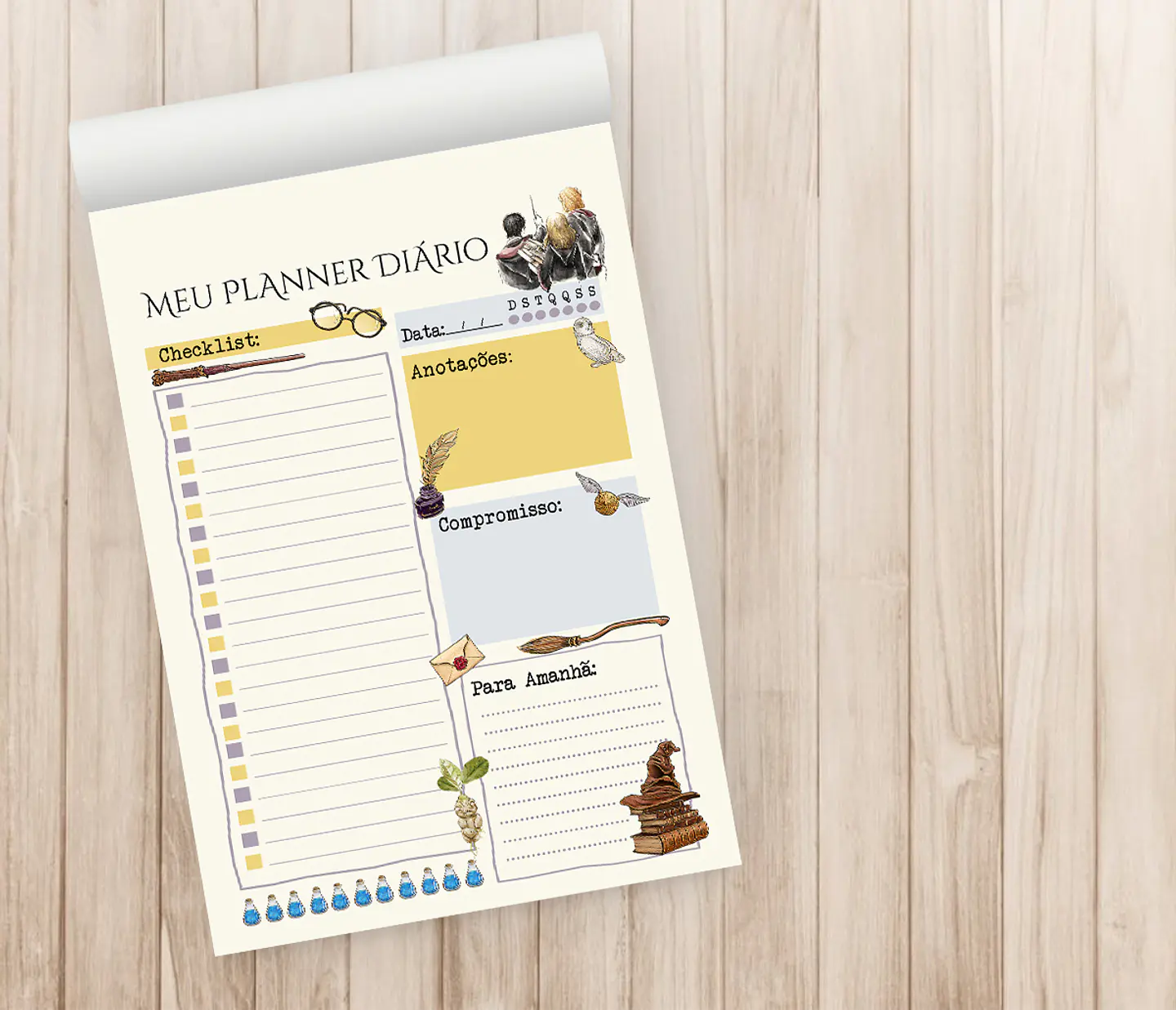 Arquivo Encadernação Planner Diário Happy Potter 3