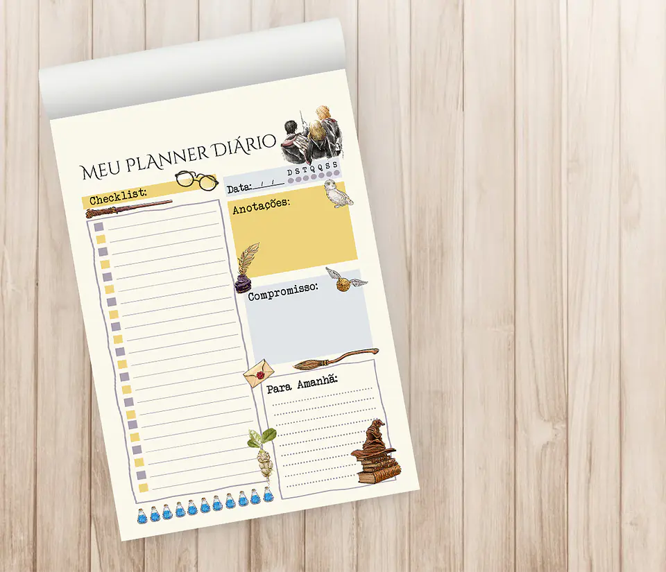 Arquivo Encadernação Planner Diário Happy Potter 3