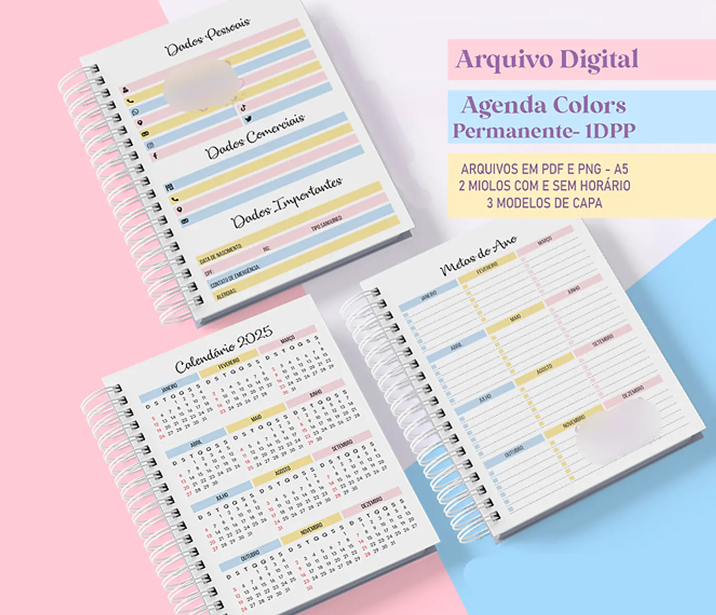 Arquivo Encadernação Agenda Permanente Collors 1DPP - RAFA 3