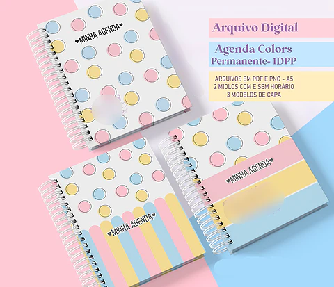 Arquivo Encadernação Agenda Permanente Collors 1DPP - RAFA