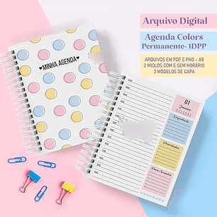 Arquivo Encadernação Agenda Permanente Collors 1DPP - RAFA