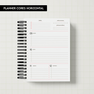 Arquivo Combo Miolo Planner Cores 2025 Horizontal - Trilha