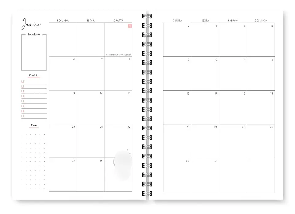 Arquivo Combo Miolo Planner Cores 2025 Horizontal - Trilha 19