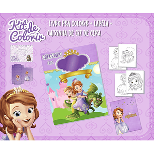 Arquivo de Corte Kit Colorir Princesa Sofia