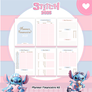 Arquivo Super Combo Encadernação Stitch - Pamella