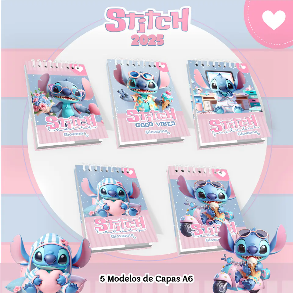 Arquivo Super Combo Encadernação Stitch - Pamella 10