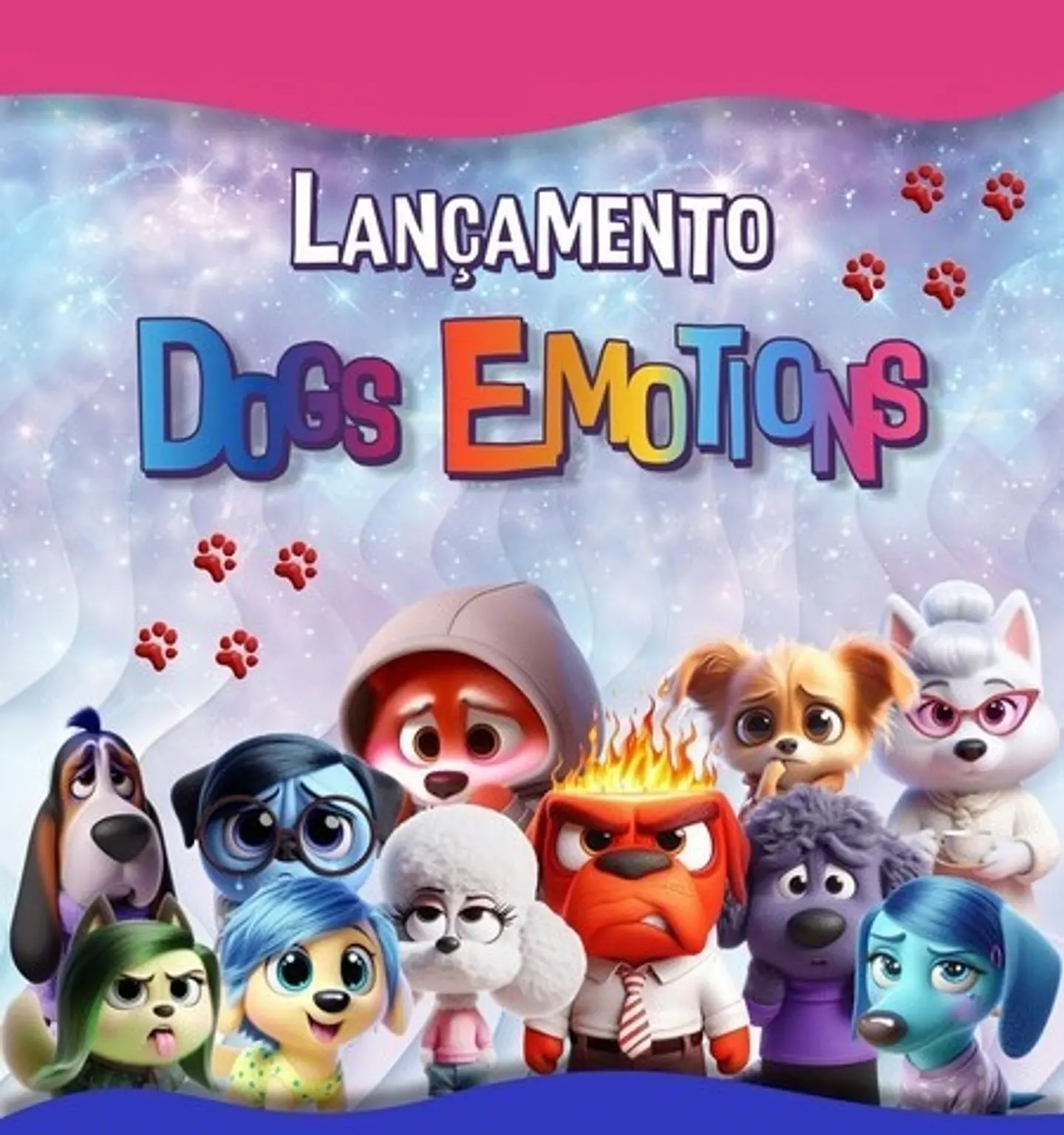 Kit Digital Dogs Emotions - Cachorros Divertidamente 1