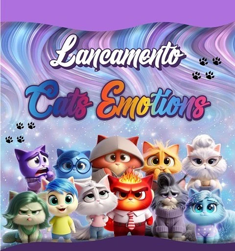 Kit Digital Cats Emotions - Gatos Divertidamente