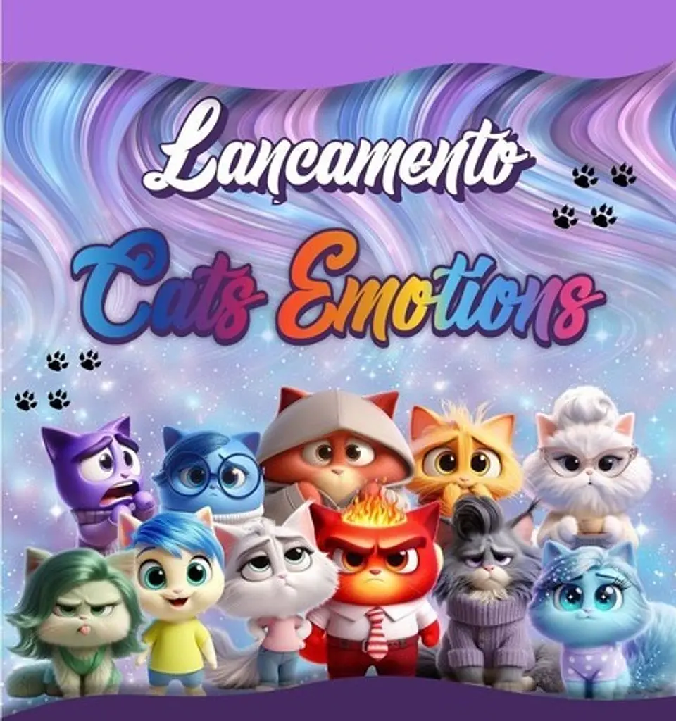 Kit Digital Cats Emotions - Gatos Divertidamente 1