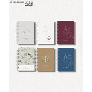 Arquivo Combo 6 capas A5 para Agenda Jurídica 2025 - Carinas