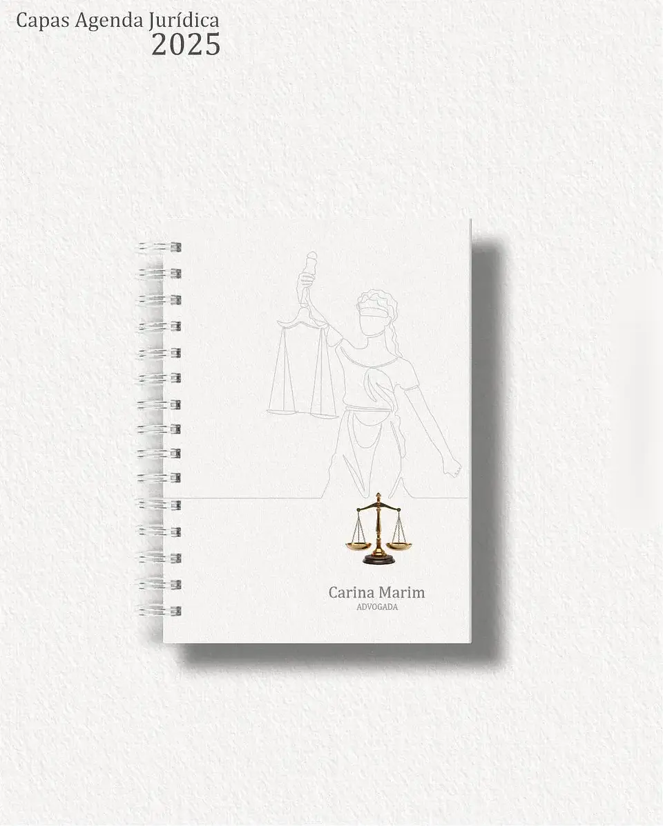 Arquivo Combo 6 capas A5 para Agenda Jurídica 2025 - Carinas 6