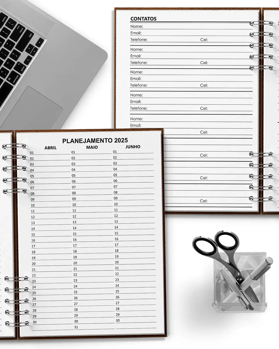 Arquivo Super Combo 10 Agendas 2025 e Permanente Masculina com 5 Modelos de Capa - Bicho 12