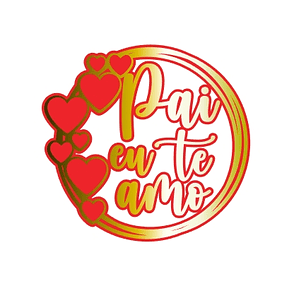 Arquivo Topo de Bolo Dia dos Pais Circular Coraçãos