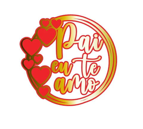 Arquivo Topo de Bolo Dia dos Pais Circular Coraçãos