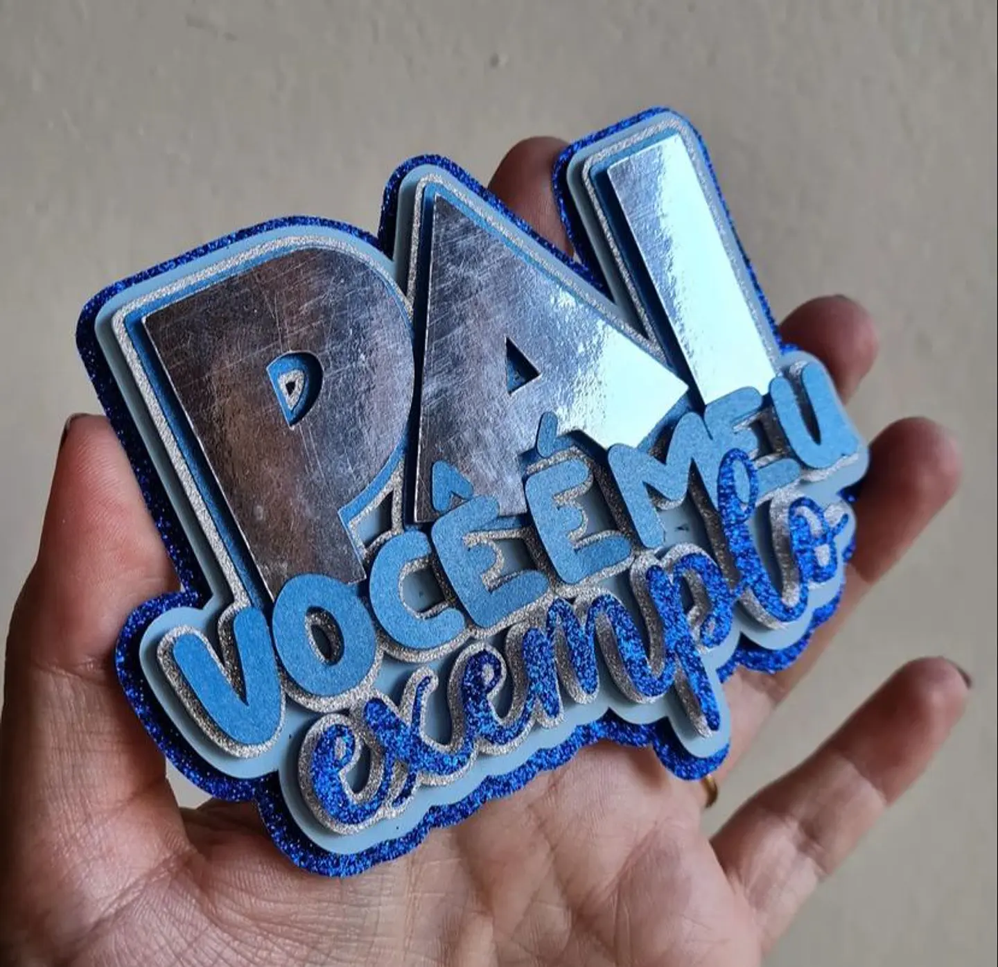 Arquivo Topo de Bolo Dia dos Pais Pai Você é Meu Exemplo 1