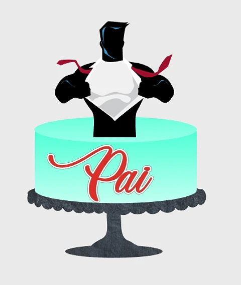 Arquivo Topo de Bolo Dia dos Pais Silhueta Héroi