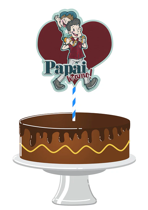 Arquivo Topo de Bolo Dia dos Pais Te Amo