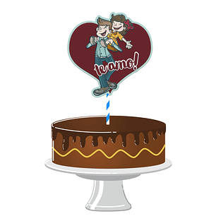 Arquivo Topo de Bolo Dia dos Pais Te amo