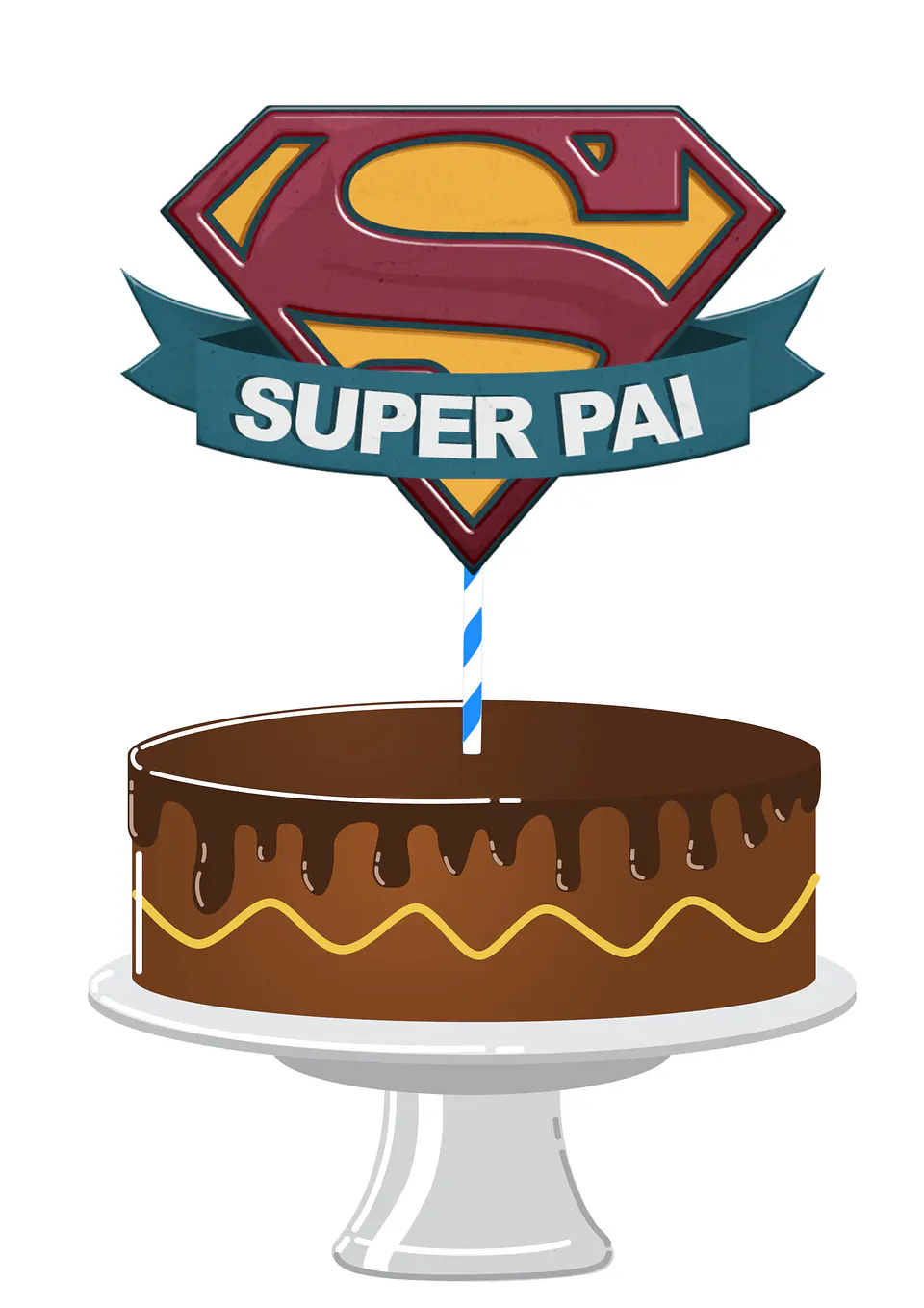 Arquivo Topo de Bolo Dia dos Pais Super Pai 1
