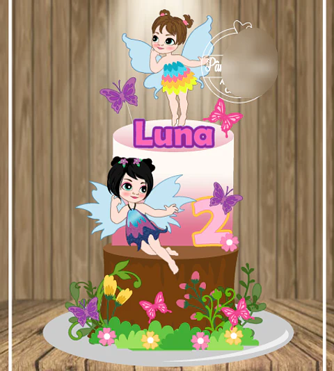 Arquivo Topo de Bolo Jardim das Fadas