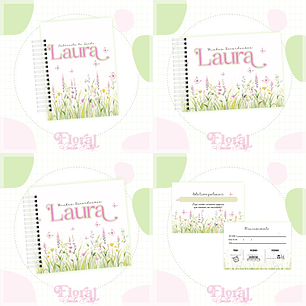 Arquvo Encadernação Baby Floral