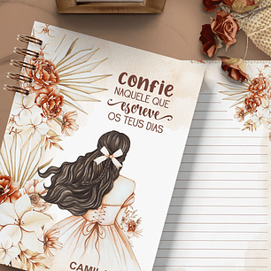 Arquivo Cadernos Coleção Floral Boho Meninas - Pautado com e sem Versículos