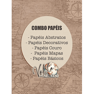 Kit Digital Volta ao Mundo Combo Papéis tita
