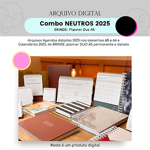 Arquivo Encadernação Combo Neutros 2025 - G19