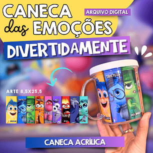 Arquivo Caneca Acrilica Divertidamente - Ilustracin